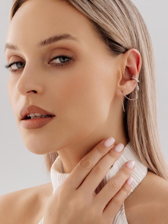 Купить оптом серьги из серебра без вставок 2340405490 от Krasnoe