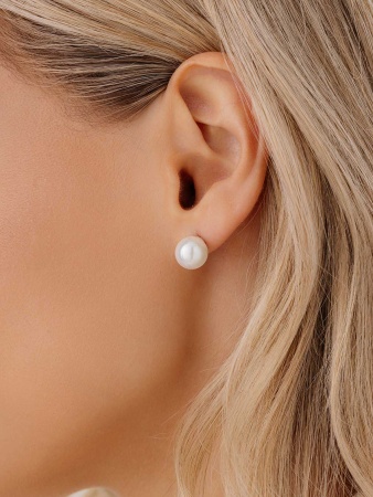 Купить оптом пусеты из серебра с жемчугами 2340241686 от Krasnoe