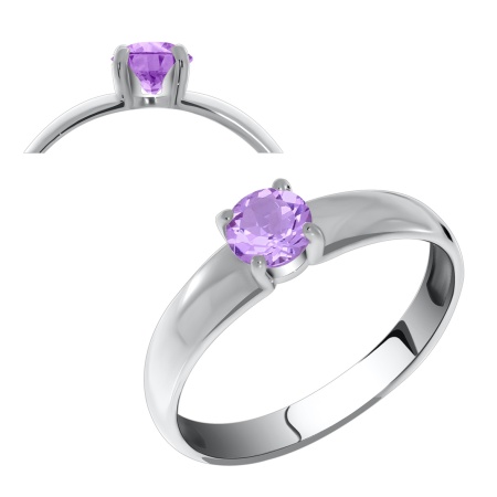Купить оптом кольцо из серебра с аметистом 1340060255 от Krasnoe