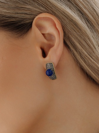 Купить оптом серьги из серебра с лазуритами 2317471751 от Krasnoe