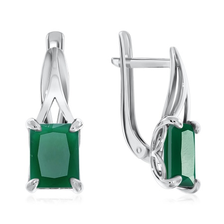 Купить оптом серьги из серебра с агатами 2340390095-60 от Krasnoe