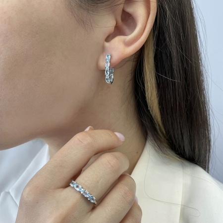 Купить оптом серьги из серебра с топазами 2340071182 от Krasnoe