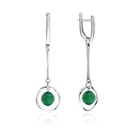 Купить оптом серьги из серебра с агатами 2340390778-60 от Krasnoe