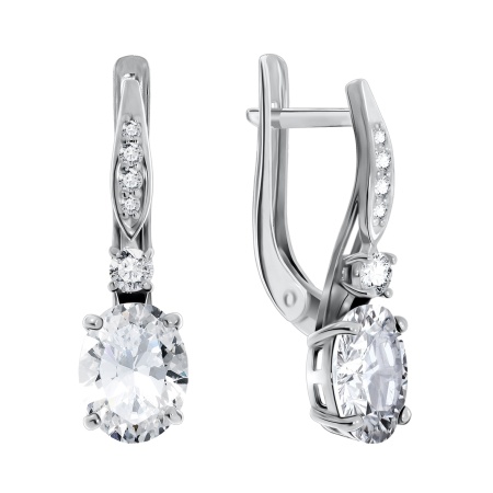 Купить оптом серьги из серебра с фианитами 2340200188л от Krasnoe