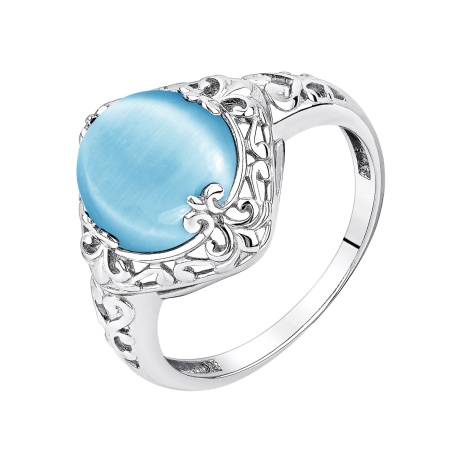 Купить оптом кольцо из серебра с кошачий глазом 1340265701-70 от Krasnoe