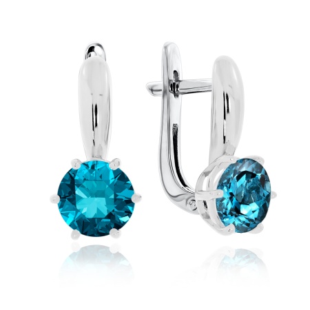 Купить оптом серьги из серебра с ситаллами 2340881408-76 от Krasnoe