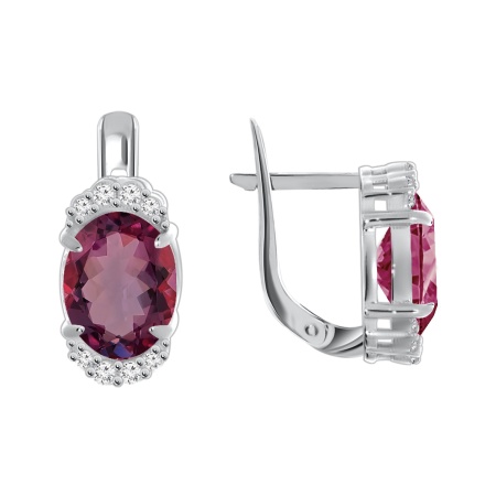 Купить оптом серьги из серебра с кварцем 3707013580л-33 от Krasnoe