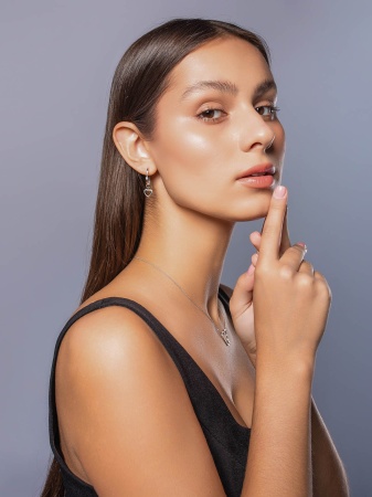 Купить оптом серьги из серебра без вставок 2340401894-3 от Krasnoe