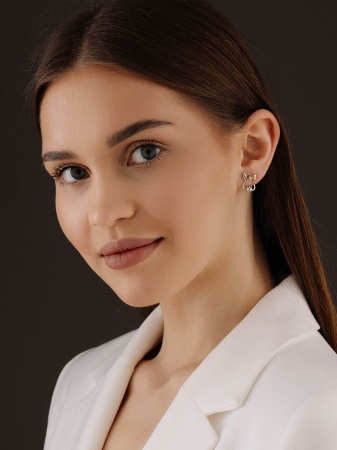 Купить оптом серьги из серебра без вставок 2350405221 от Krasnoe