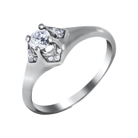 Купить оптом кольцо из серебра с фианитами 1340200071 от Krasnoe