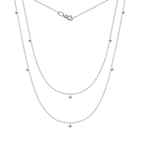 Купить оптом колье из серебра с фианитами 8340202243-3-100 от Krasnoe