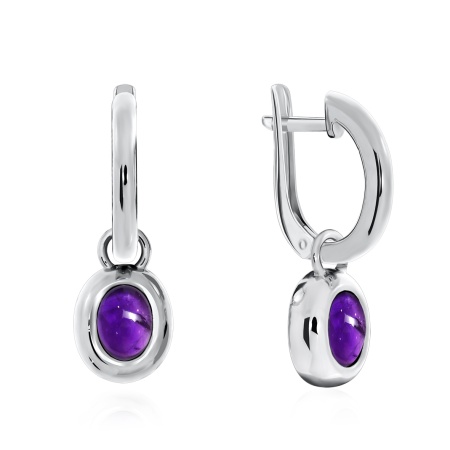 Купить оптом серьги из серебра с аметистами 2340060365 от Krasnoe