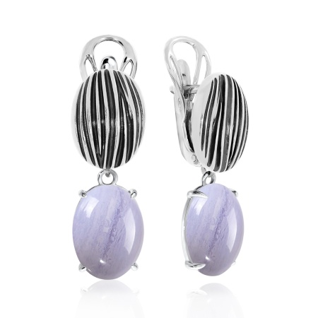 Купить оптом серьги из серебра с агатами 2310391373-84 от Krasnoe