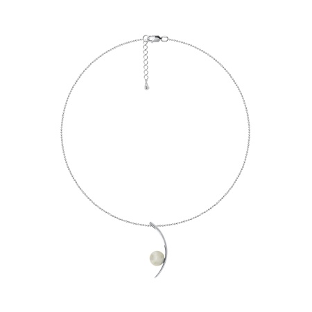 Купить оптом колье из серебра с жемчугом 8340241914-45 от Krasnoe