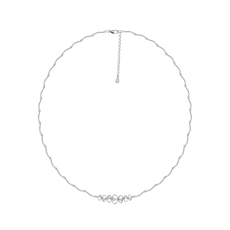 Купить оптом колье из серебра с фианитами 8340206148-55 от Krasnoe