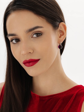 Купить оптом серьги из серебра с кристалл ювелирныйами 2340294318-9 от Krasnoe