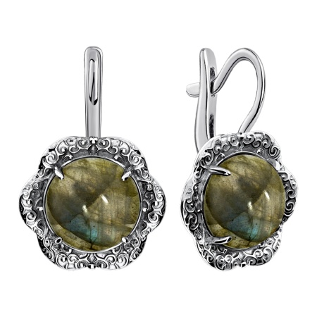 Купить оптом серьги из серебра с лабрадоритами 2310Л05178 от Krasnoe