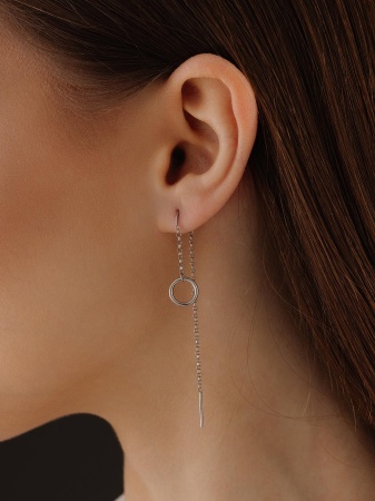 Купить оптом серьги из серебра без вставок 2340405187-4 от Krasnoe