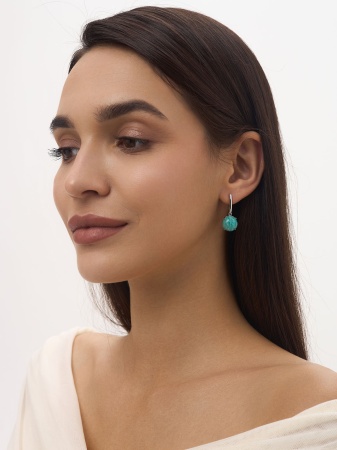 Купить оптом серьги из серебра с амазонитами 2340372311 от Krasnoe