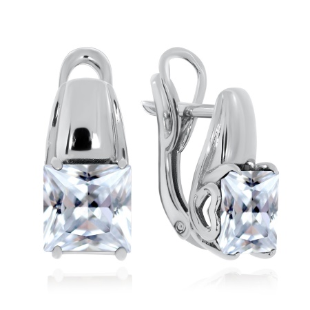 Купить оптом серьги из серебра с фианитами 2340201533 от Krasnoe