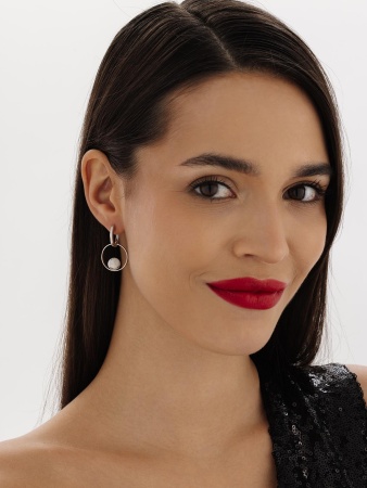 Купить оптом серьги из серебра с кахолонгами 2340К05511 от Krasnoe