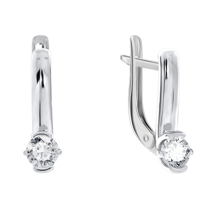 Купить оптом серьги из серебра с фианитами 2340200252 от Krasnoe