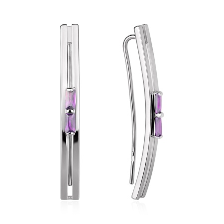 Купить оптом серьги из серебра с фианитами 2340206475-84 от Krasnoe