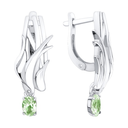 Купить оптом серьги из серебра с ситаллами 2340884603-65 от Krasnoe