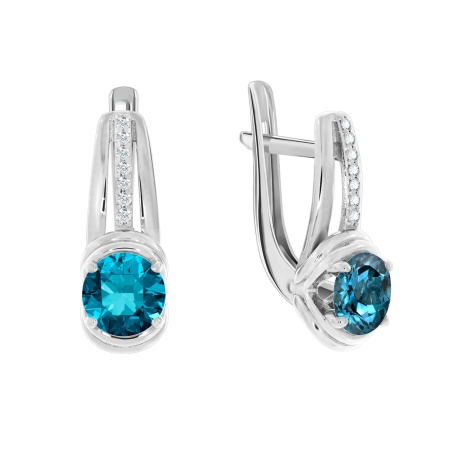 Купить оптом серьги из серебра с фианитами 2340200995-76 от Krasnoe