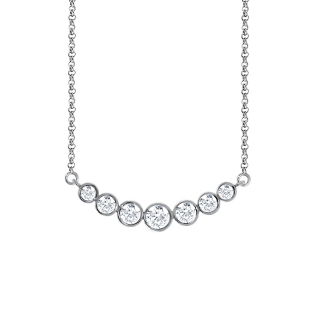 Купить оптом колье из серебра с фианитами 8340200691л-4-45 от Krasnoe