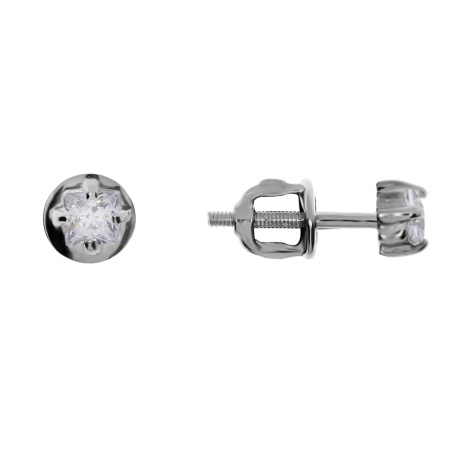 Купить оптом пусеты из серебра с фианитами 2340204070 от Krasnoe