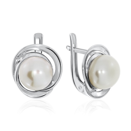 Купить оптом серьги из серебра с жемчугами 2340050843-1 от Krasnoe