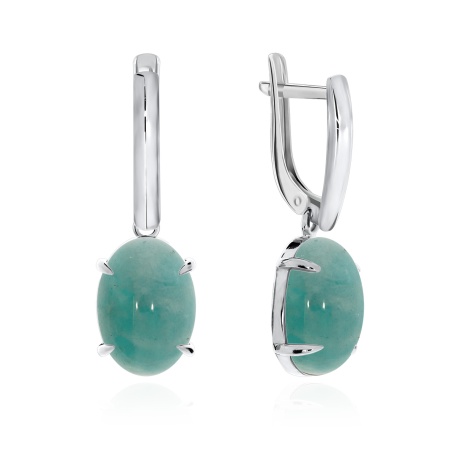 Купить оптом серьги из серебра с амазонитами 2340372314 от Krasnoe