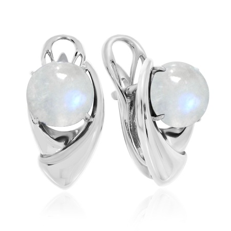 Купить оптом серьги из серебра с лунным камнем 2340932360 от Krasnoe