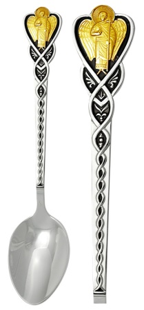 Купить оптом православная ложка из серебра без вставок 3405060258 от Krasnoe