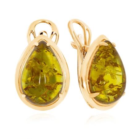 Купить оптом серьги из серебра с янтарём 2320481828 от Krasnoe