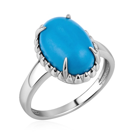 Купить оптом кольцо из серебра с бирюзой 1340Б25910 от Krasnoe