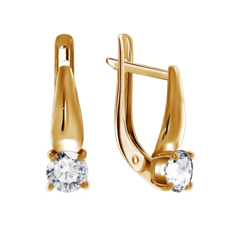 Купить оптом серьги из серебра с фианитами 2320200257 от Krasnoe