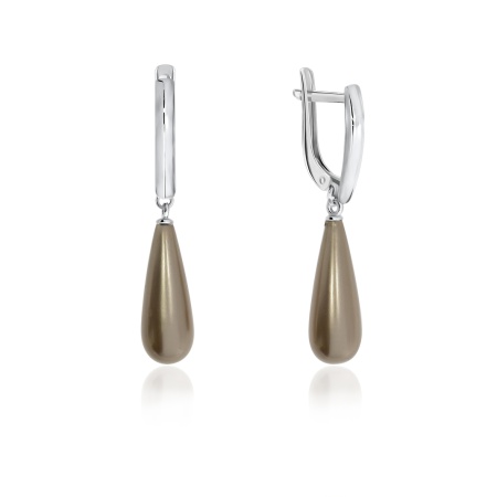 Купить оптом серьги из серебра с жемчуг имитацияом 2340240346-43 от Krasnoe