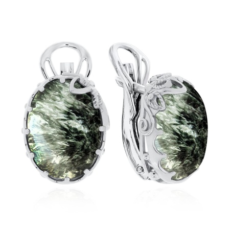 Купить оптом серьги из серебра с серафинитами 2340921945 от Krasnoe