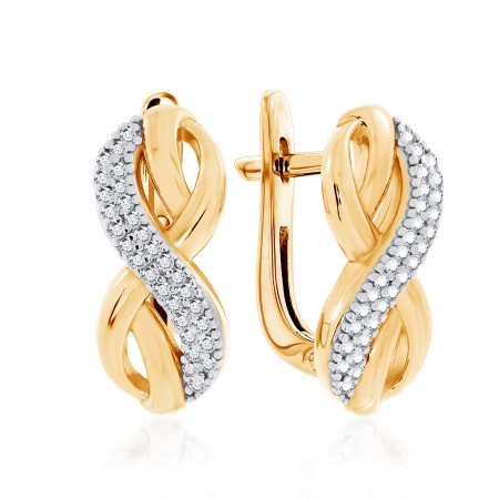 Купить оптом серьги из серебра с фианитами 2329201333л от Krasnoe