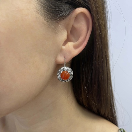 Купить оптом серьги из серебра с агатами 2310391992-31 от Krasnoe