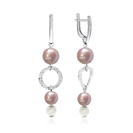 Купить оптом серьги из серебра с жемчугами 2340241228-30 от Krasnoe