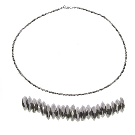 Купить оптом бусы из серебра с пиритами 8340876050-45 от Krasnoe