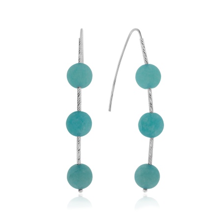 Купить оптом серьги из серебра с агатами 2340391073-70 от Krasnoe