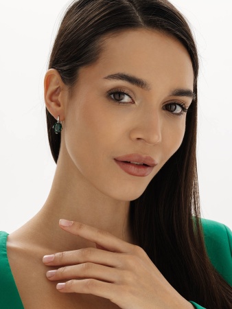 Купить оптом серьги из серебра с ситаллами 2340881497-64 от Krasnoe