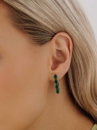 Купить оптом серьги из серебра с агатами 2340391182-60 от Krasnoe