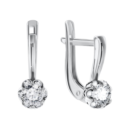 Купить оптом серьги из серебра с фианитами 2340202004л от Krasnoe