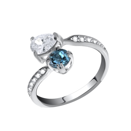 Купить оптом кольцо из серебра с фианитами 1340200294-76 от Krasnoe