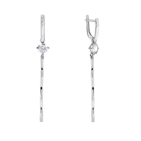 Купить оптом серьги из серебра с фианитами 2340200826 от Krasnoe